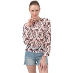 Signs Of Christmas Time  Banded Bottom Chiffon Top