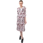 Signs Of Christmas Time  Ruffle End Midi Chiffon Dress