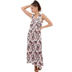 Signs Of Christmas Time  V-Neck Chiffon Maxi Dress