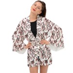 Signs Of Christmas Time  Long Sleeve Kimono