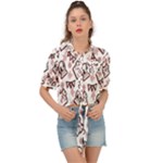 Signs Of Christmas Time  Tie Front Shirt 