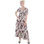 Signs Of Christmas Time  Button Up Short Sleeve Maxi Dress