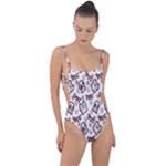 Signs Of Christmas Time  Tie Strap One Piece Swimsuit