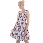 Signs Of Christmas Time  Knee Length Skater Dress