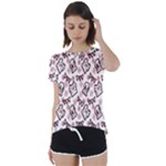 Signs Of Christmas Time  Short Sleeve Open Back T-Shirt
