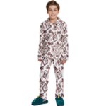 Signs Of Christmas Time  Kids  Long Sleeve Velvet Pajamas Set