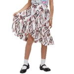 Signs Of Christmas Time  Kids  Ruffle Flared Wrap Midi Skirt