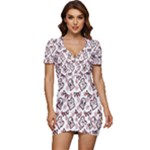 Signs Of Christmas Time  Low Cut Cap Sleeve Mini Dress