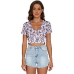 Signs Of Christmas Time  V-Neck Crop Top