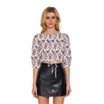 Signs Of Christmas Time  Mid Sleeve Drawstring Hem Top