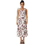 Signs Of Christmas Time  Tie-Strap Tiered Midi Chiffon Dress
