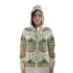 Purple Gifts On A Holy Night   Women s Hooded Windbreaker