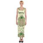Purple Gifts On A Holy Night   Fitted Maxi Dress