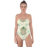 Purple Gifts On A Holy Night   Tie Back One Piece Swimsuit