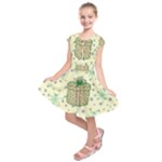 Purple Gifts On A Holy Night   Kids  Short Sleeve Dress