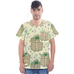 Purple Gifts On A Holy Night   Men s V-Neck Scrub Top