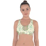 Purple Gifts On A Holy Night   Cross String Back Sports Bra