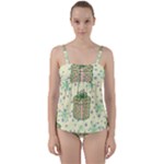Purple Gifts On A Holy Night   Twist Front Tankini Set