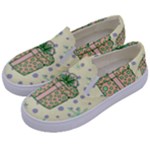 Purple Gifts On A Holy Night   Kids  Canvas Slip Ons