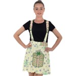 Purple Gifts On A Holy Night   Velvet Suspender Skater Skirt