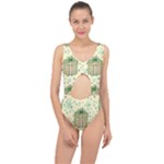 Purple Gifts On A Holy Night   Center Cut Out Swimsuit