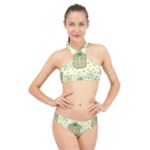 Purple Gifts On A Holy Night   High Neck Bikini Set