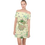 Purple Gifts On A Holy Night   Off Shoulder Chiffon Dress