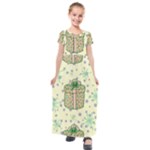 Purple Gifts On A Holy Night   Kids  Short Sleeve Maxi Dress