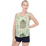 Purple Gifts On A Holy Night   Bubble Hem Chiffon Tank Top