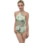 Purple Gifts On A Holy Night   Go with the Flow One Piece Swimsuit