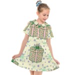 Purple Gifts On A Holy Night   Kids  Short Sleeve Shirt Dress