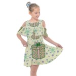 Purple Gifts On A Holy Night   Kids  Shoulder Cutout Chiffon Dress