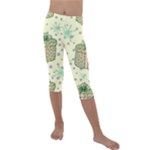 Purple Gifts On A Holy Night   Kids  Lightweight Velour Capri Leggings 