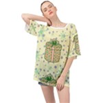 Purple Gifts On A Holy Night   Oversized Chiffon Top