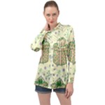 Purple Gifts On A Holy Night   Long Sleeve Satin Shirt