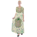Purple Gifts On A Holy Night   Half Sleeves Maxi Dress