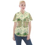 Purple Gifts On A Holy Night   Women s Short Sleeve Pocket Shirt