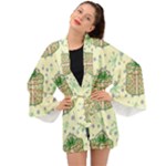 Purple Gifts On A Holy Night   Long Sleeve Kimono