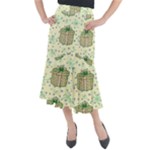 Purple Gifts On A Holy Night   Midi Mermaid Skirt