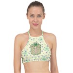 Purple Gifts On A Holy Night   Halter Bikini Top