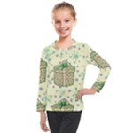 Purple Gifts On A Holy Night   Kids  Long Mesh T-Shirt