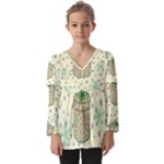 Purple Gifts On A Holy Night   Kids  V Neck Casual Top