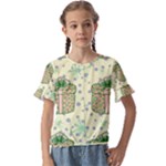 Purple Gifts On A Holy Night   Kids  Cuff Sleeve Scrunch Bottom T-Shirt