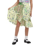 Purple Gifts On A Holy Night   Kids  Ruffle Flared Wrap Midi Skirt