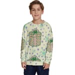Purple Gifts On A Holy Night   Kids  Crewneck Sweatshirt
