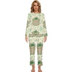 Purple Gifts On A Holy Night   Womens  Long Sleeve Lightweight Pajamas Set