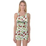 Warm Christmas  One Piece Boyleg Swimsuit