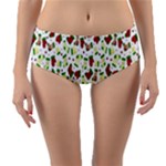Warm Christmas  Reversible Mid-Waist Bikini Bottoms