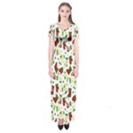 Warm Christmas  Short Sleeve Maxi Dress