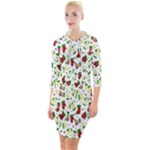 Warm Christmas  Quarter Sleeve Hood Bodycon Dress